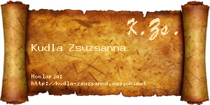 Kudla Zsuzsanna névjegykártya